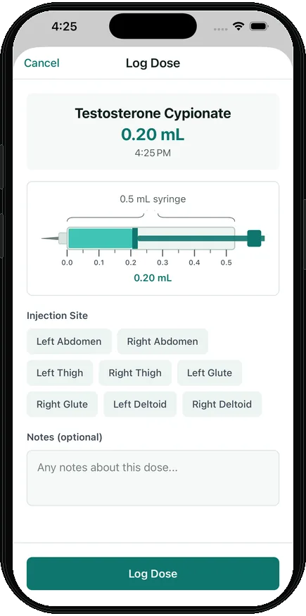 Log Dose Screen